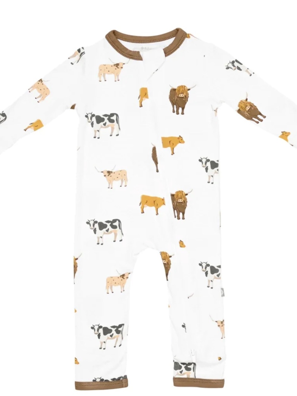 Kyte baby NWT zippered romper Moo 18-24months